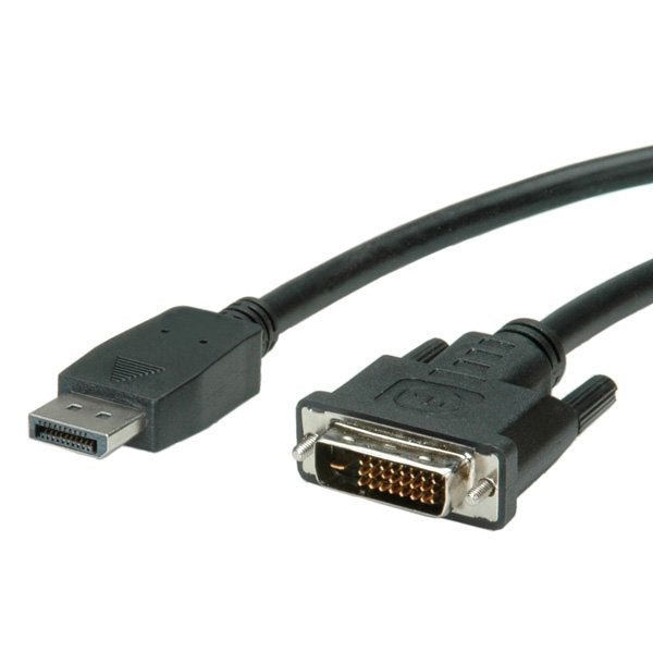 Value Displayport Cable Dp St - Dvi-D St, Schwarz, 5 M