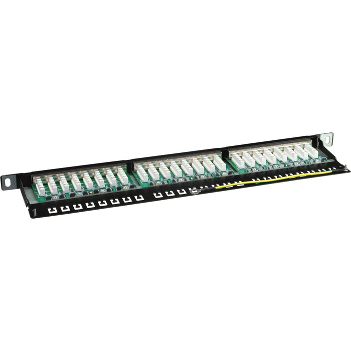 Patch Panel Inline Cat.6 24 Puertos 19" 0.5u Negro Ral9005