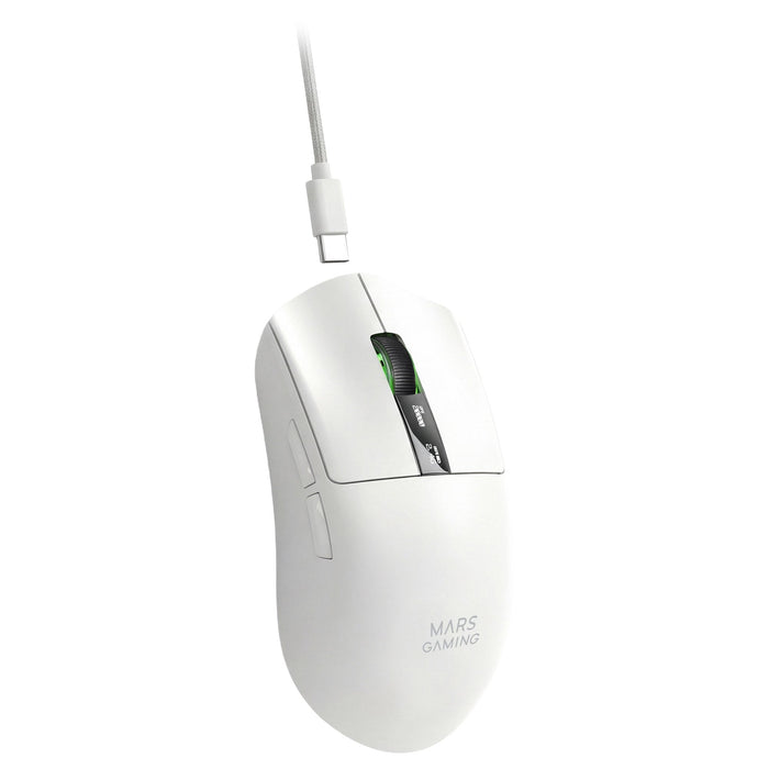 Ratón Gaming Inalámbrico Mars Gaming Mmw-Elite Batería Recargable Hasta 20000 Dpi Blanco