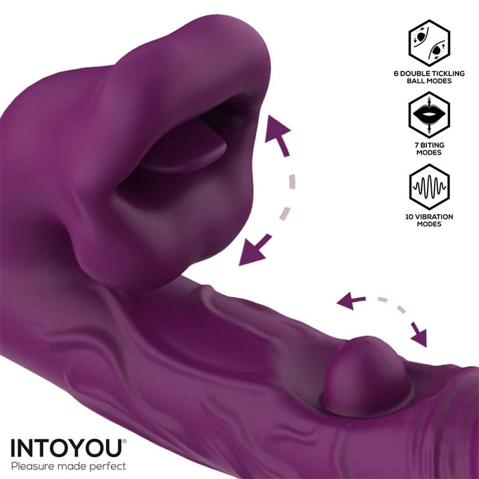 Bella Vibrador Doble Bola Cosquilleante Y Mordisqueo 3 Motores