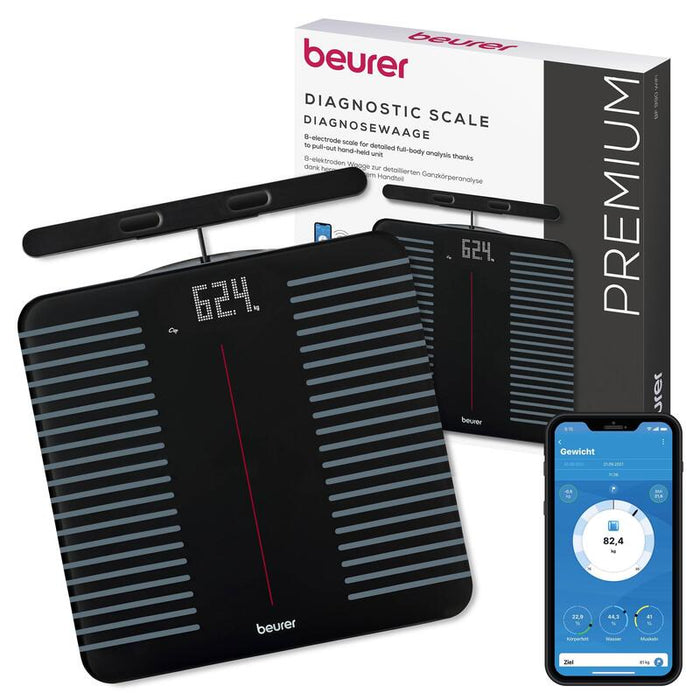 Beurer Diagnosewaage Bf 990 Mit Handteil (Negro, Wifi / Bluetooth) 10379