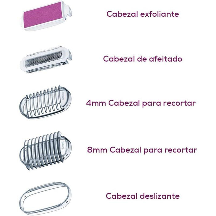 Beurer Hl 36 Afeitadora Eléctrica En Seco Y Húmedo, 4 Accesorios