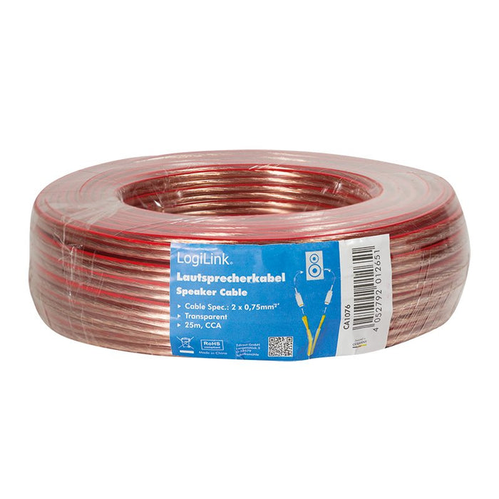 EAN 4052792012651 - LogiLink CA1076 cable de audio 25 m Transparente imagen 4