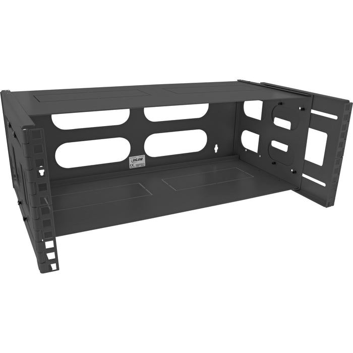 Inline® 19" Foldable Rack, 4u, 24-40cm Depth, With Cover, Negro