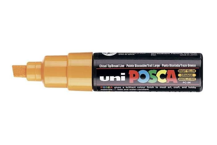 EAN 4902778107522 - POSCA uni PC-8K marcador 1 pieza(s) Punta de cincel Amarillo imagen 1