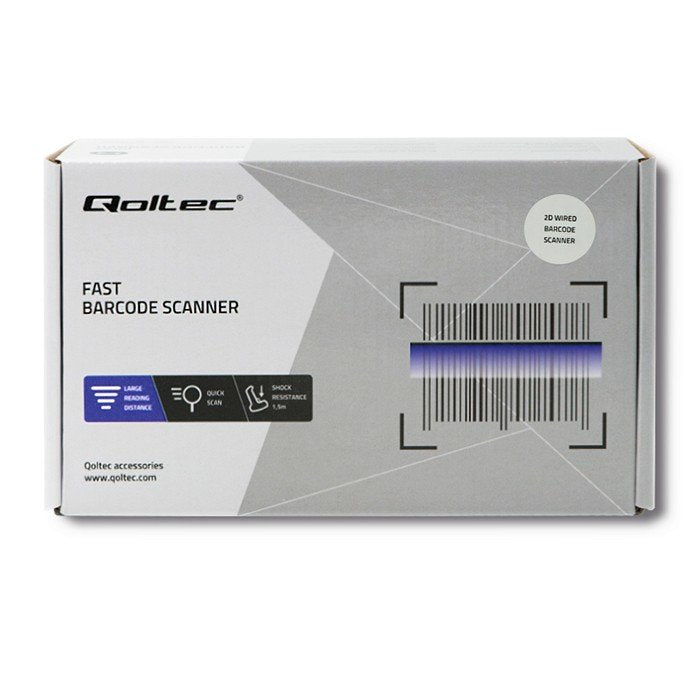EAN 5901878508634 - Qoltec 50863 lector de código de barras Lector de códigos de barras portátil 1D/2D LED Negro imagen 8