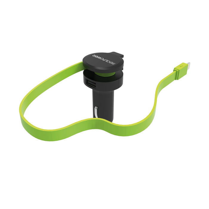 EAN 4040895005298 - RealPower 257637 cargador de dispositivo móvil Universal Negro, Verde Encendedor de cigarrillos Auto imagen 1