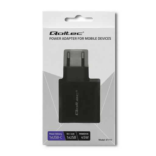 EAN 5901878517179 - Qoltec 51717 adaptador e inversor de corriente Interior 42 W Negro imagen 2
