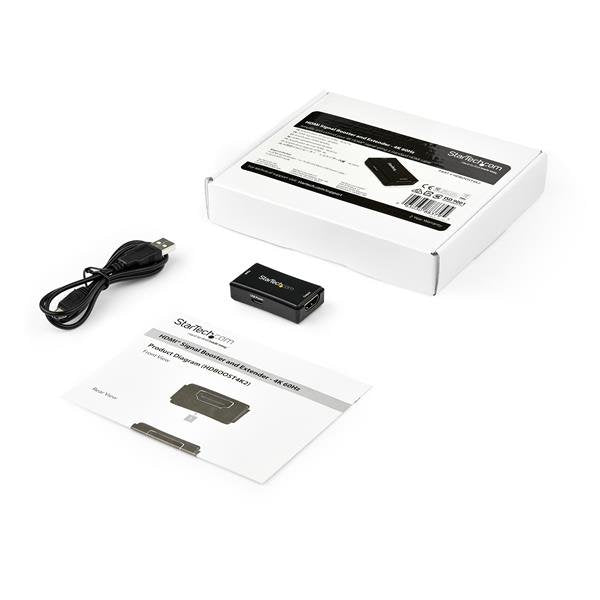 EAN 0065030883795 - StarTech.com HDBOOST4K2 extensor audio/video Repetidor de señales AV Negro imagen 5
