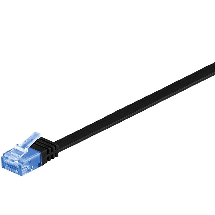 Cat 6a Flat-Patch Cable U/Utp, Black, 0.5 M - Copper