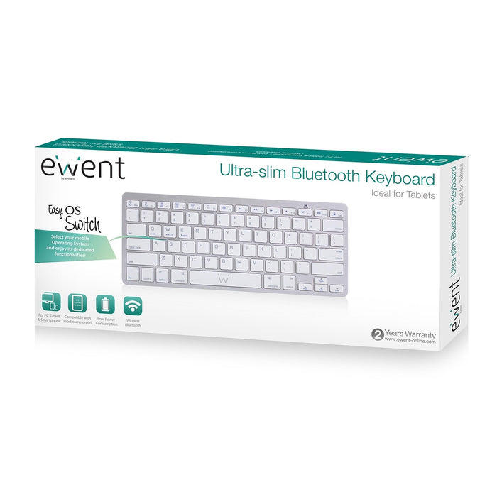 EAN 8056045878724 - Ewent EW3160 teclado para móvil Italiano Bluetooth Plata, Blanco imagen 4