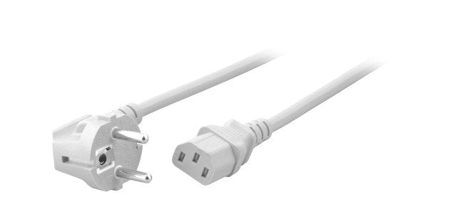 Efb Netzleitung Schutzkontakt 90 - C13 180, Wei, 3,0 M, 3 X 1,00 Mm