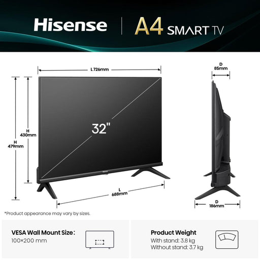 EAN 6942351417943 - Hisense 32A4Q 81,3 cm (32") HD Smart TV Wifi Negro imagen 2