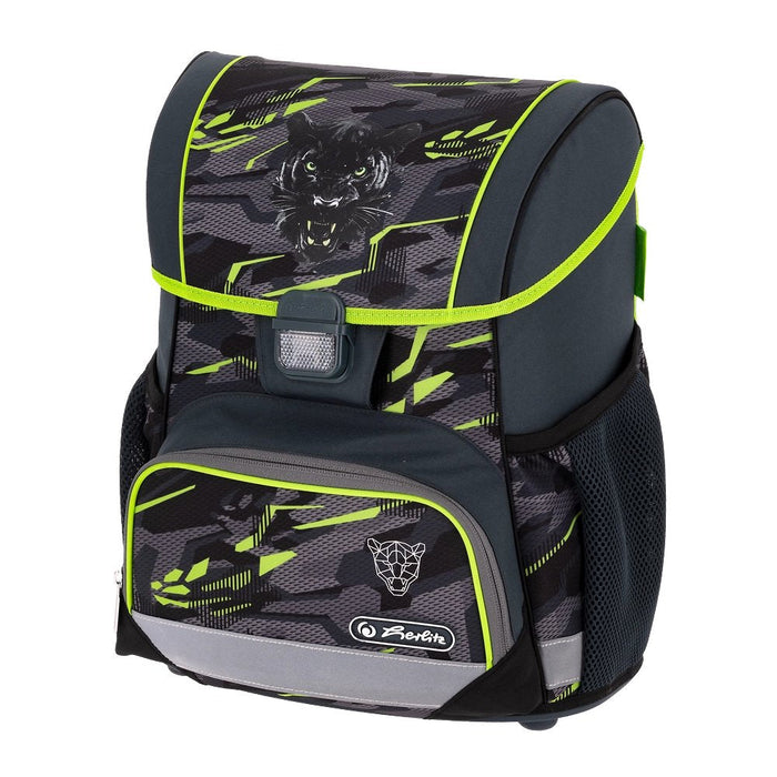 Herlitz Juego De Mochilas Escolares De 4 Piezas, 17 L, Ergonómica,Gris, Verde