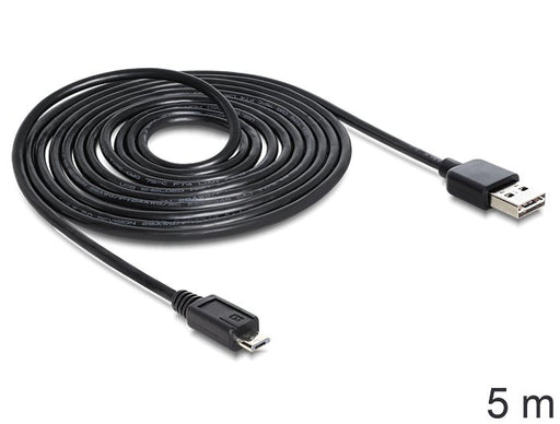 EAN 4043619833696 - DeLOCK EASY-USB 2.0-A - USB 2.0 micro-B, 5m cable USB USB A Micro-USB B Negro imagen 2