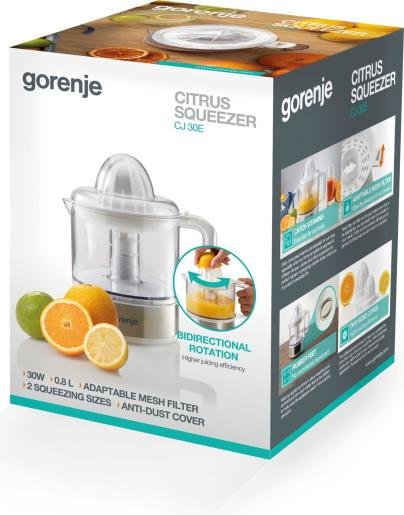 EAN 3838782560545 - Gorenje CJ30E prensa de cítricos eléctricos 0,8 L 30 W Blanco imagen 8