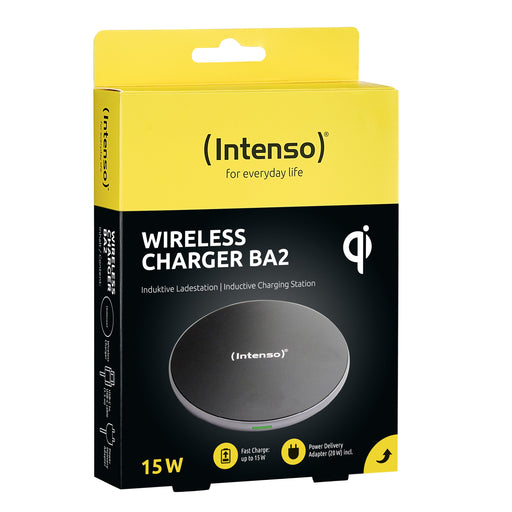 EAN 4034303032556 - Intenso BA2 Smartphone Negro, Plata USB Cargador inalámbrico Carga rápida Interior imagen 2