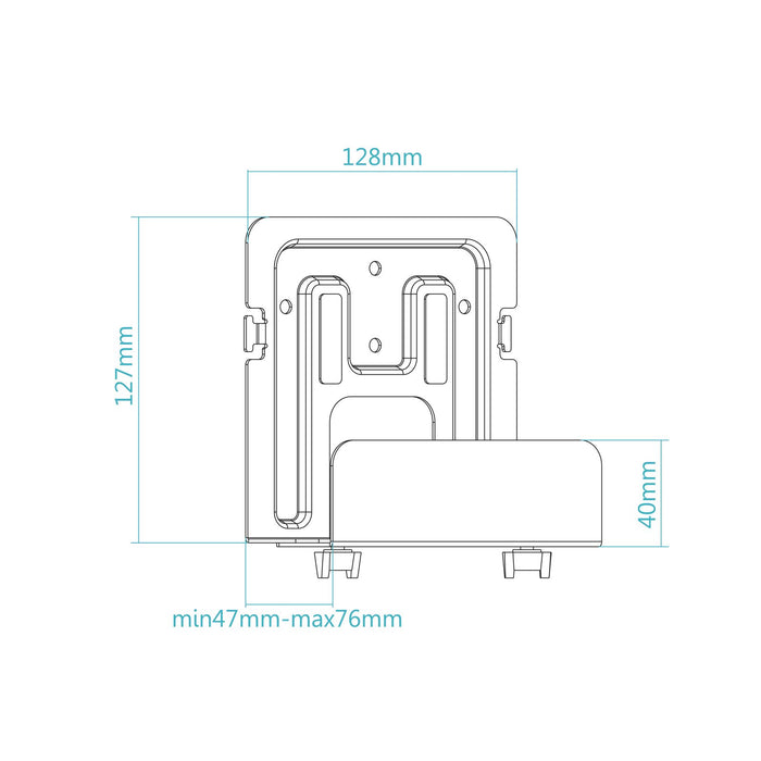 EAN 8433281012318 - TooQ TQMPM4776 soporte de CPU Soporte de CPU para instalación en pared Negro imagen 7