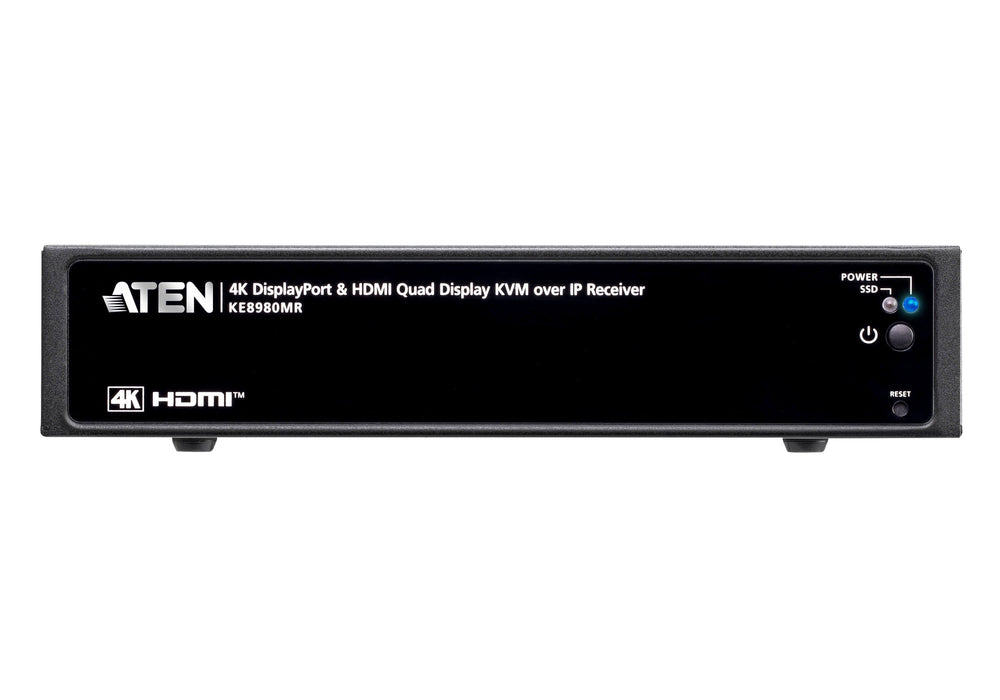 Receptor Kvm Sobre Ip Multi-View Con 4 Pantallas 4k Aten-Ke8980mr