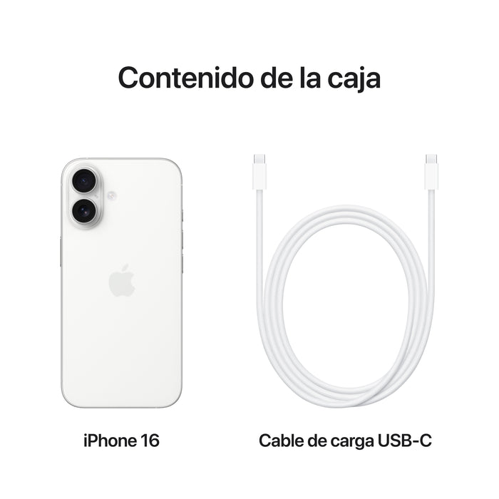 EAN 0195949822070 - Apple iPhone 16 15,5 cm (6.1") SIM doble iOS 18 5G USB Tipo C 128 GB Blanco imagen 9