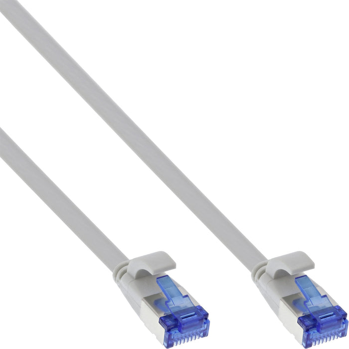 Cable De Red Plano Inline, U/Ftp, Cat.6a, Tpe Libre De Halógenos, Gris, 10m