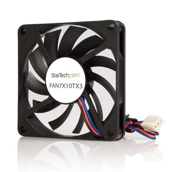 EAN 0065030830836 - StarTech.com FAN7X10TX3 sistema de refrigeración para ordenador Carcasa del ordenador 7 cm Negro imagen 1