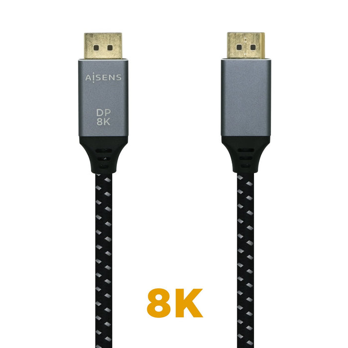 EAN 8436574704716 - AISENS A149-0435 cable DisplayPort 1 m Negro, Gris imagen 2
