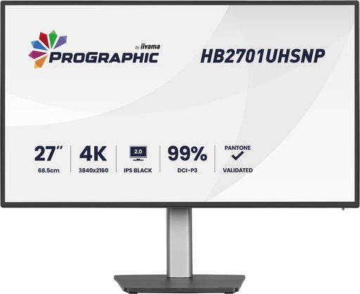 EAN 4948570125401 - iiyama PROGRAPHIC HB2701UHSNP-B1 pantalla para PC 68,6 cm (27") 3840 x 2160 Pixeles 4K Ultra HD LCD Negro imagen 2