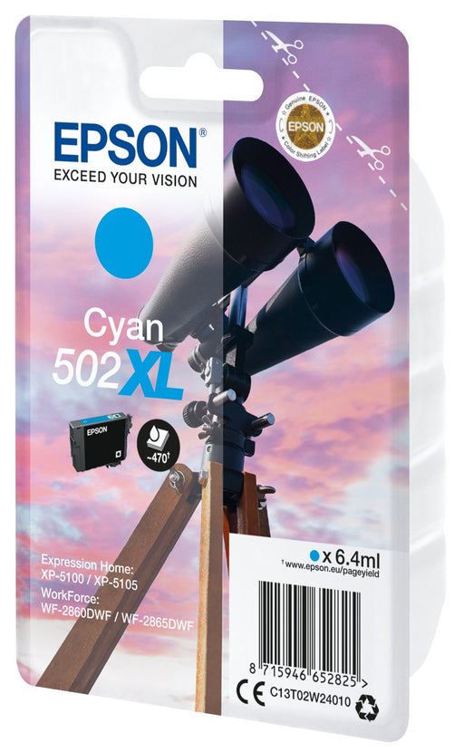 EAN 8715946652832 - Epson 502XL cartucho de tinta 1 pieza(s) Original Alto rendimiento (XL) Cian imagen 1
