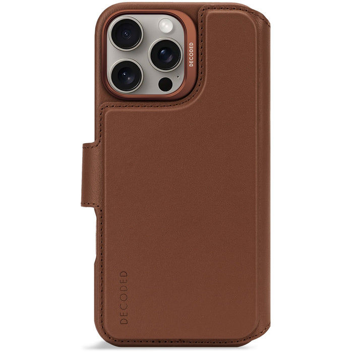 Decoded Leather Detachable Wallet Funda Para Iphone 16 Pro Max 17,5 Cm (6.9") Funda Cartera Marrón