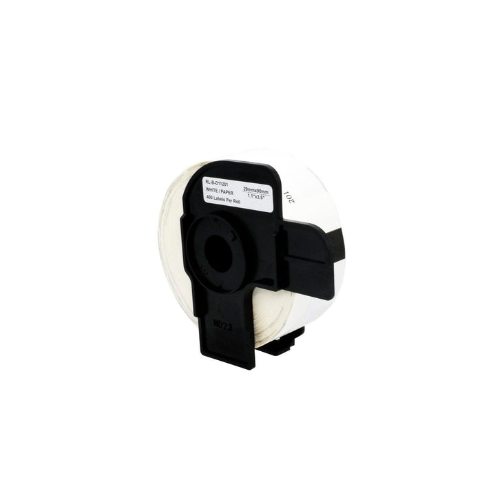 Label 29mm X 90m Removable  Black On White Paper