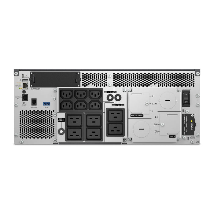 Sai Apc Smart-Ups Ultra Srtl8krm4ui Ups (Montaje En Bastidor) (Alta Densidad) En Línea Ca 230 V 8000 Vatios 8000 Va Ion De Litio Conectores De Salida: 12 4u Gris Plata Para P/N: Ap9335t Ap9335th Ap9640 Ap9641 Ap9810 Ap9834 Srtl180rm2