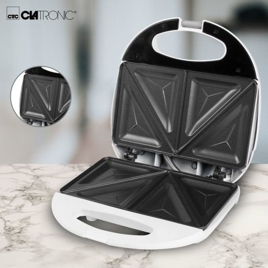 EAN 4006160616583 - Clatronic ST 3477 sandwichera 750 W Blanco imagen 4