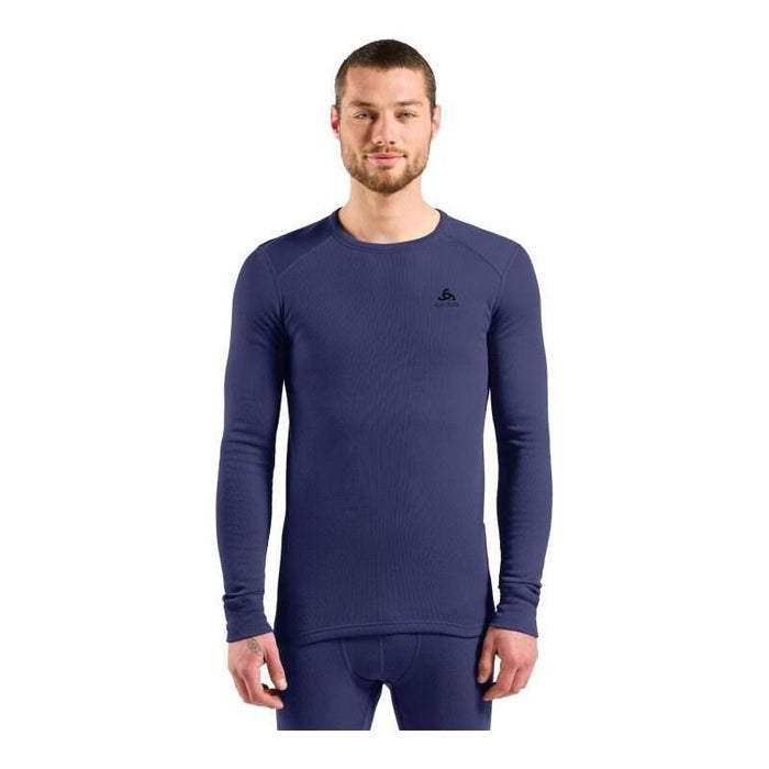 Bielizna Termoaktywna Z Dlugim Rekawem Odlo Bl Top Crew Neck L/S Active Warm Roz. M Niebieska