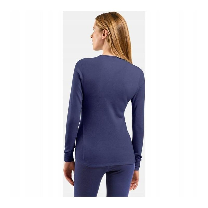 Ropa Interior Térmica De Manga Larga Odlo Bl Top Cuello Redondo L/S Active Warm Talla M Azul