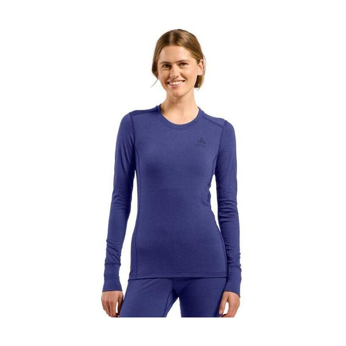 Ropa Interior Térmica De Manga Larga Odlo Bl Top Cuello Redondo L/S Merino 200 Talla S Azul