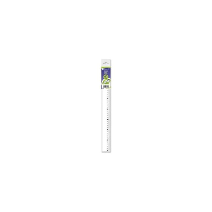 Bismark Regla Milimetrada 40cm - Fabricada En Plastico - Ideal Para Colegio - Transparente