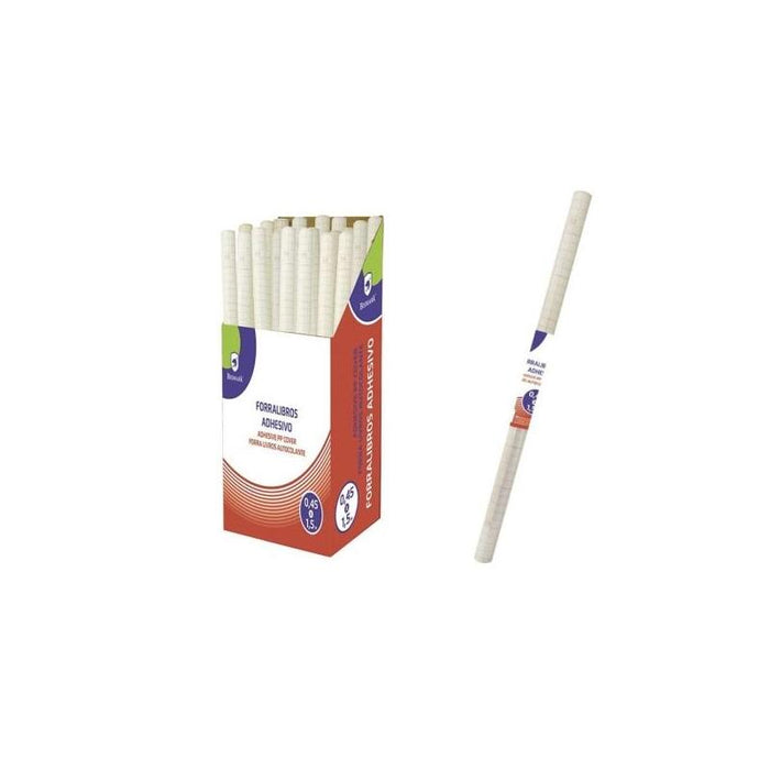 Bismark Rollo De Polipropileno 1.5x0.45m - Autoadhesivo - Cuadricula De Precision - Transparente