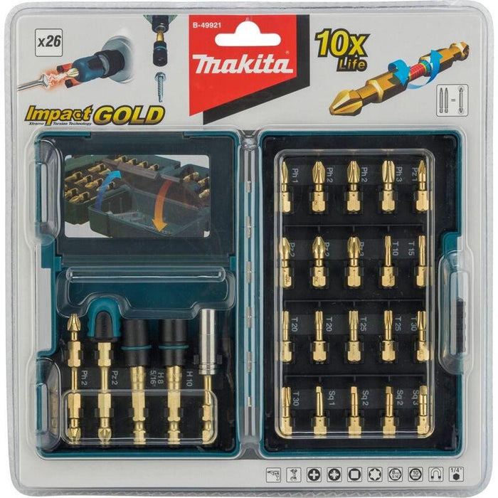 Bit-Satz Impact Gold Torsionsbits B-49921, 26-Teilig