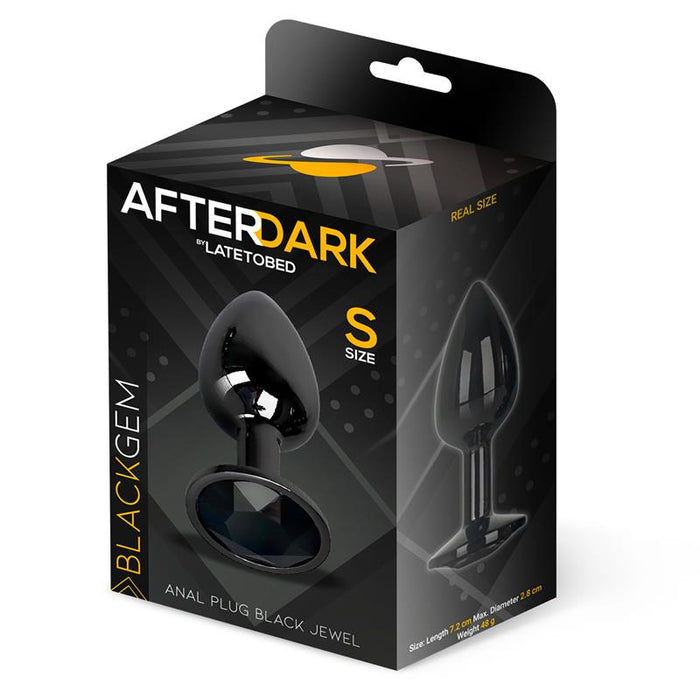Blackgem Plug Anal Metálico Con Joya Talla S Negro