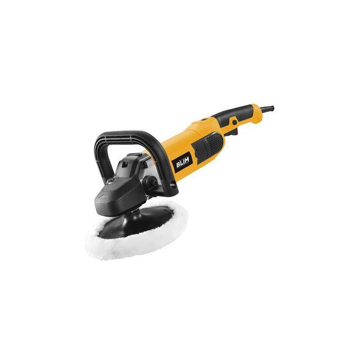 Blim Pulidora 180mm - Potencia 1500w - Velocidad Regulable - Empuñadura Ergonomica - Incluye Disco De Lana - Color Amarillo