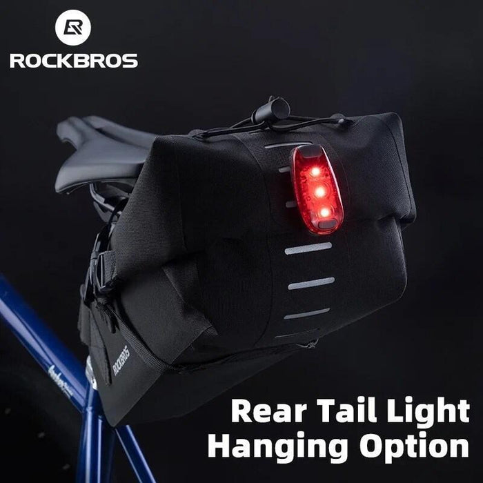 Bolsa Para Sillín De Bicicleta Rockbros 30130061001 Impermeable Negra De 3 L