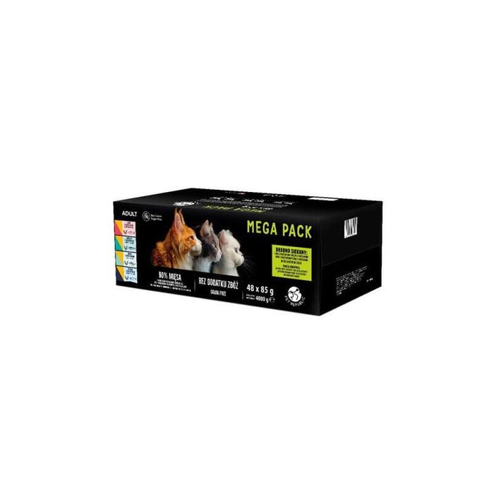 Bolsitas De Pet Republic Para Gatos Con Mezcla De Sabores De Carne Y Pescado En Salsa (Pollo, Pavo, Cordero, Salmón, Atún) 48x85g