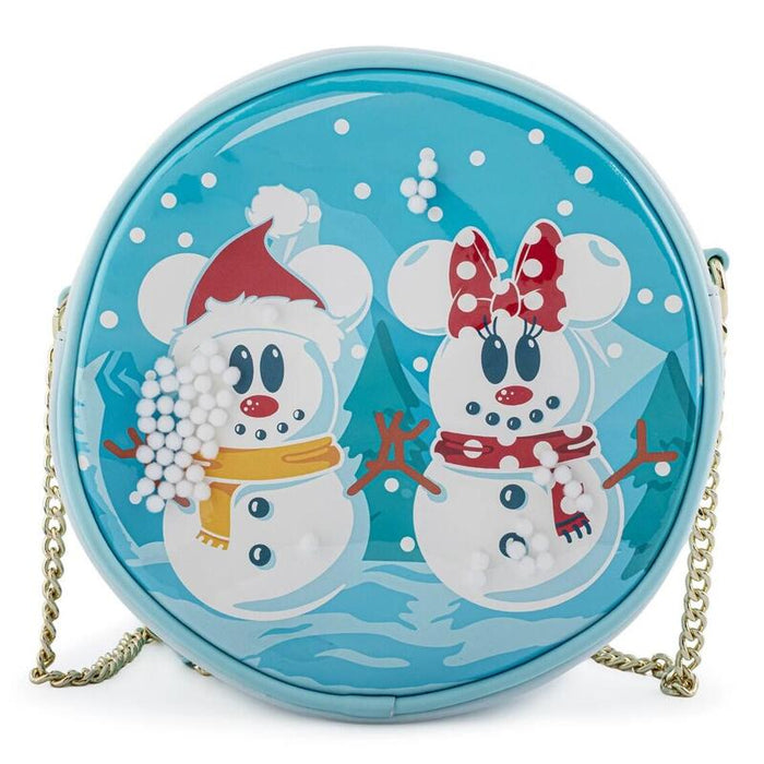 Bolso Loungefly Disney Minnie Y Mickey Muecos De Nieve