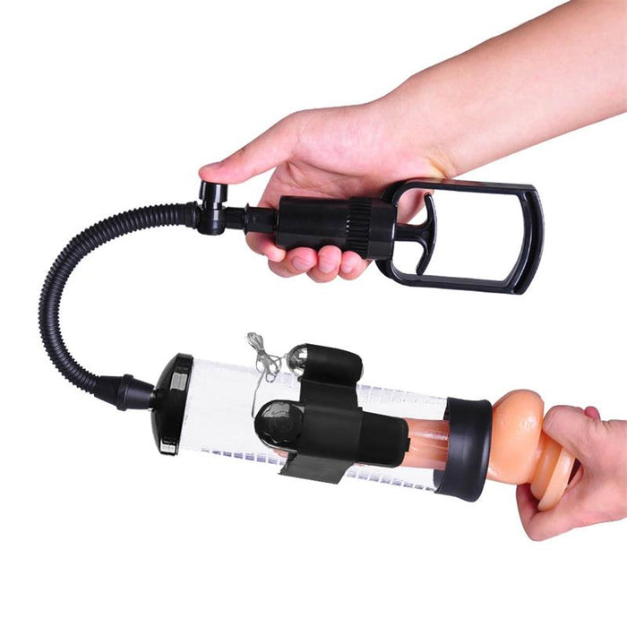 Bomba Manual Para El Pene Con Accesorio De Vibración Psx06