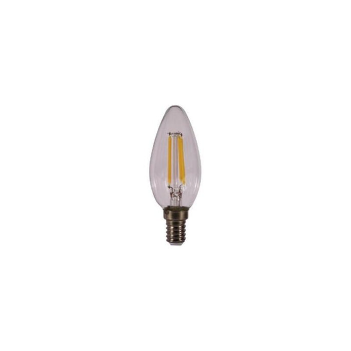 Bombilla Kodak Filamento Cristal C37 -  E14 -  470lm -  Calido 3000k -  4w=40w -  No Regulable