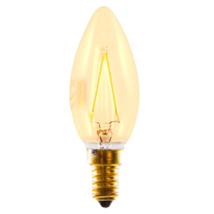 Bombilla Led Silver Electronic Filamento Edison Vela 3w=20w -  E27 -  2.200k -  320 -  300 Lm -  Luz Extra Calida -  A++