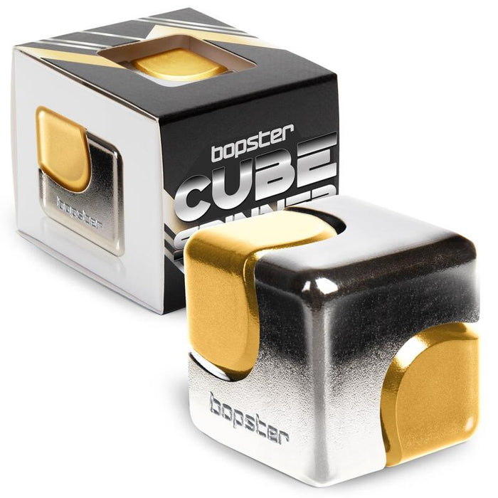 Bopster - Fidget Spinner Cube - Silver & Gold