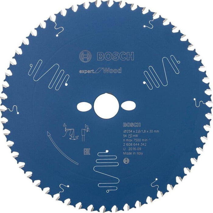 Bosch Hoja De Sierra Circular Expert Para Madera, Ø 254mm, 54t 2608644342