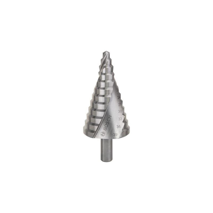 Bosch Professional Broca Escalonada Hss, Ø 6 Mm - Ø 39 Mm 12 Pasos, Con Ranura En Espiral 2608597521